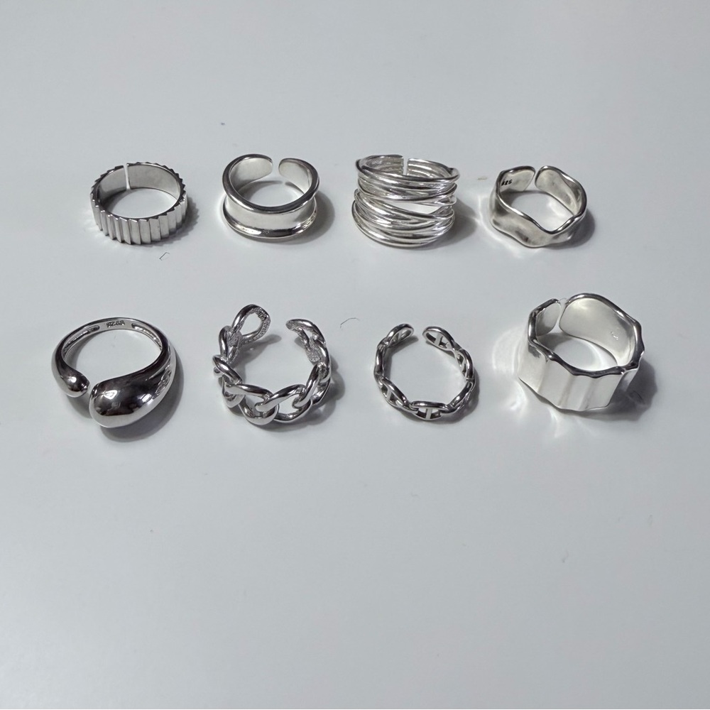 Boutique 925 Silver Rings Set for women